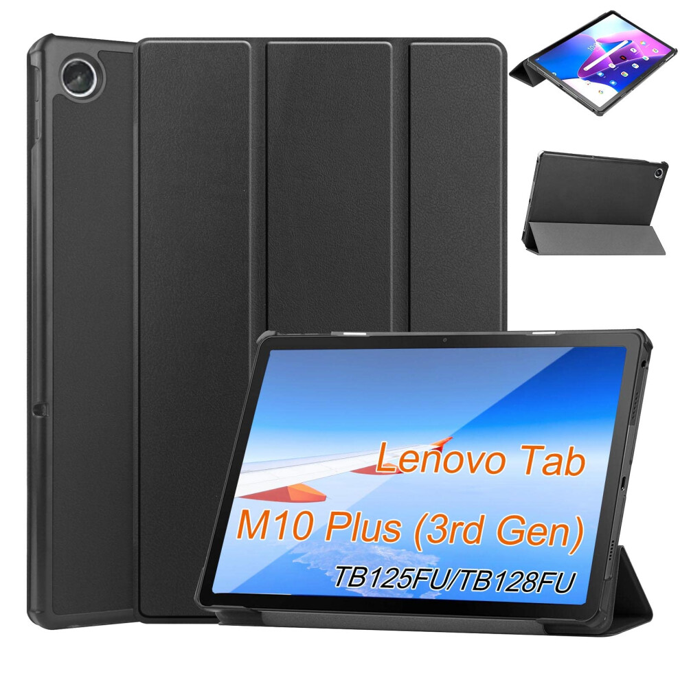 For Lenovo M10 Plus 3rd Gen 10.6 Inch Case 2022 (TB125FU|TB128FU|TB128XU), Slim Light Hard Shell Stand Tablet Cover For Lenovo Tab M10 Plus Case Gen 3