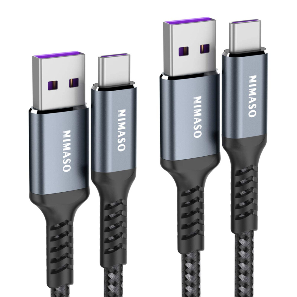 Usb C Cable 5A [2Pack/2M+2M], Nimaso Usb Type C 40W Huawei Superfast Charging Charger Data Cable Lead For Huawei P40 Pro, P20, P30 Pro, P30, Mate 20 4580008507764