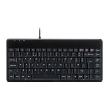 PERIBOARD-409P Wired PS2 Mini Keyboard, Black, UK Layout