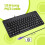 PERIBOARD-409P Wired PS2 Mini Keyboard, Black, UK Layout 2