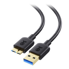 Micro USB 3.0 Cable 3m (Micro USB 3 Cable/USB Hard Drive Cable) in Black 3 Metres for External Hard Drives Western Digital My Passport, Seagate