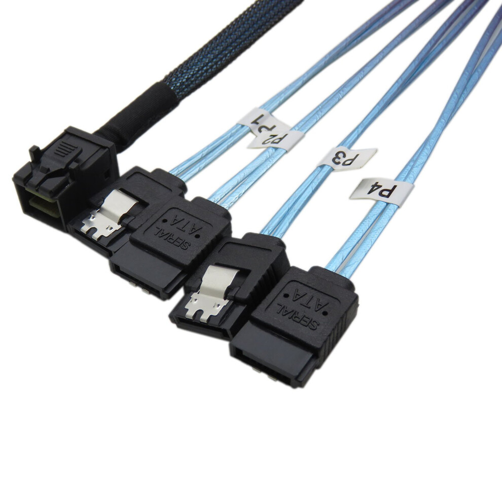 Internal Hd Mini Sas (Sff-8643 Host) To 4X Sata (Target) Hard Drive Cable (8643 Sata 0.5M) 695937719332