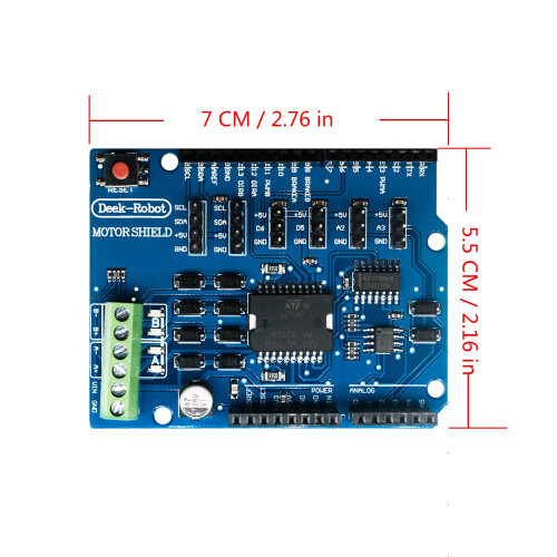 L298P Shield Expansion Board DC Motor Driver Module 2A H-Bridge 2 way 1