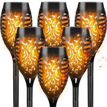 Solar Lights Outdoor Garden, 6 Pack Solar Flickering Dancing Flame Lights, Waterproof Solar Torch Lights Landscape Lighting for Garden Patio Pathways