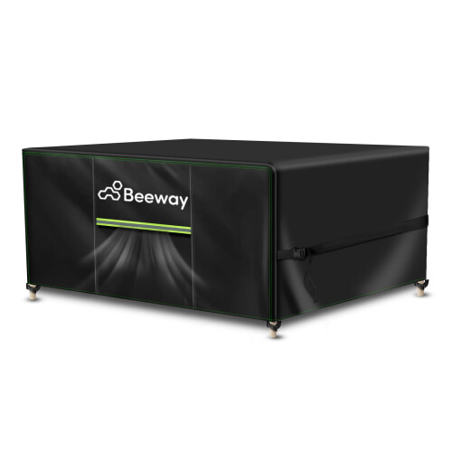 Garden Furniture Cover With Air Vent 125 x 63 x 72cm, Waterproof Patio Rattan Sofa Table Chair Set Cover - 420D Oxford Fabric, Windproof - Rectangular