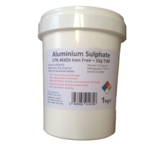 1kg Tub Aluminium Sulphate 17% Iron Free Alum Al2(SO4)3