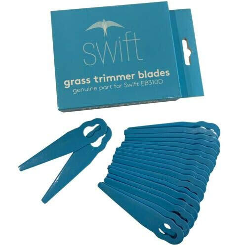 Swift 20 PCS Grass Strimmer Replacement Nylon Blades for 40V Grass Trimmer 25cm Cutting Width Lightweight String Trimmer/Edger