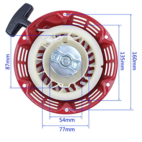 Pull Start Assembly for GX120 GX160 GX200 GX140 5.5HP 6.5HP Engine, Pull Cord Assembly with Starter Cup Pull Start Replacement Parts Recoil Starter 1