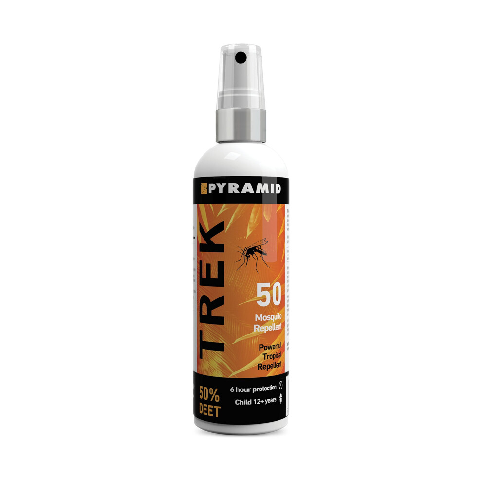 Trek Pyramid 50. Maximum Strength Deet Insect/Mosquito Repellent Deet Spray - 100Ml