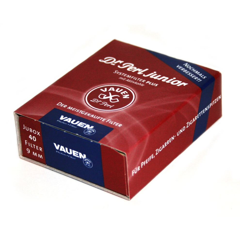 40 x 9mm Charcoal Pipe Filters Vauen dr. Perl Junior