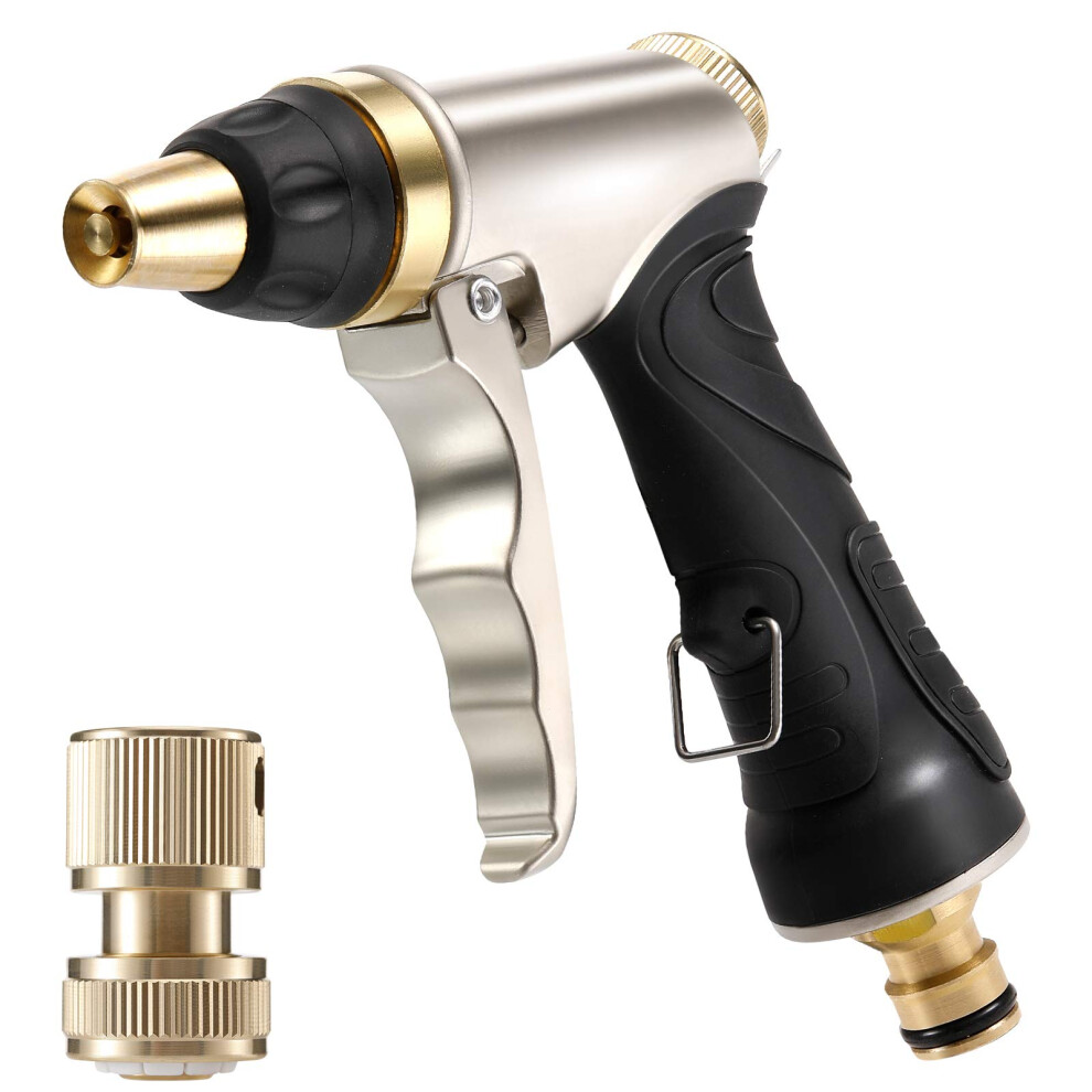 Hose Spray Gun, Garden Hose Nozzles & Spray Guns with Full Brass Nozzle, Non-Slip Grip, 4 Patterns Water Gun Sprinkler, High Pressure Spray Nozzle for-image-OPC-PF95P7V-NEW