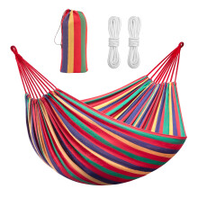 Hammock Garden Camping Swing Portable 2 Person Outdoor 190 x 150 cm Beach Travel sleeping Canvas 150kg Load Capacity (Red)