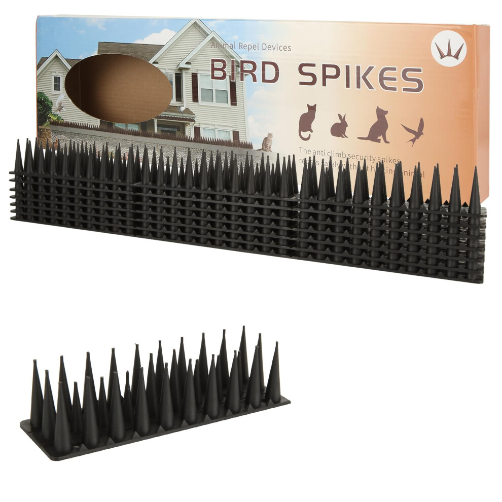 12Pcs Fence Wall Spikes Anti Climbing Bird Proof Fence Spikes 43X4x3.5cm Prevent Birds Or Cat Animals From Approaching For Garden And Courtyard(Black) 750739975253