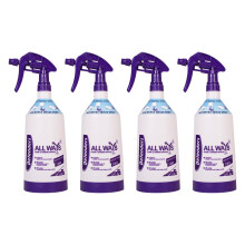 All Ways Home and Garden Sprayer Bottle – 1L, Multi-Use - Indoor Plants, Cleaning, Outdoor, Garden, Fertilisers, Pesticides & Weed Killers - 4pack