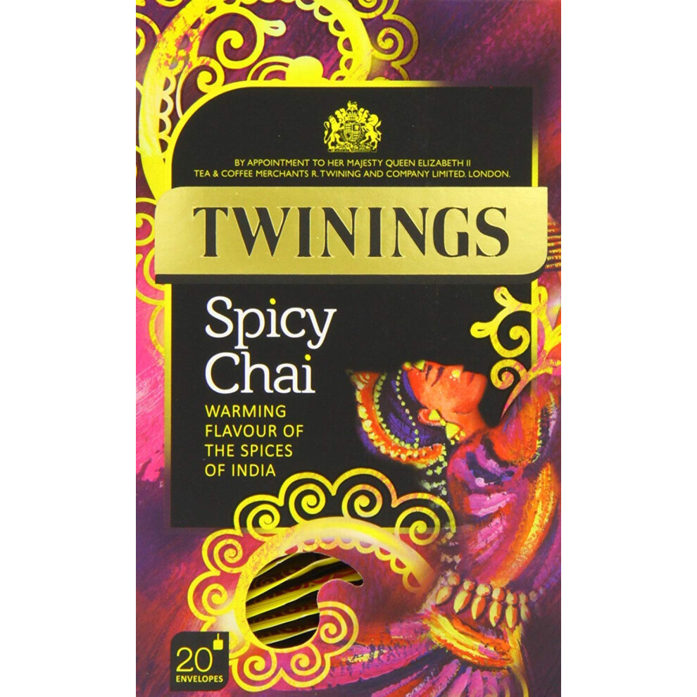 Spicy Chai 20 Tea Bags (Pack of 4, total 80 Tea Bags)