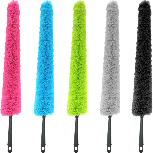 Smith's Premium Microfibre Radiator Cleaning Brush | Blue | Extra-Long Reach (80cm) | Slim, Strong & Flexible Duster | Washable | Multi-Purpose -