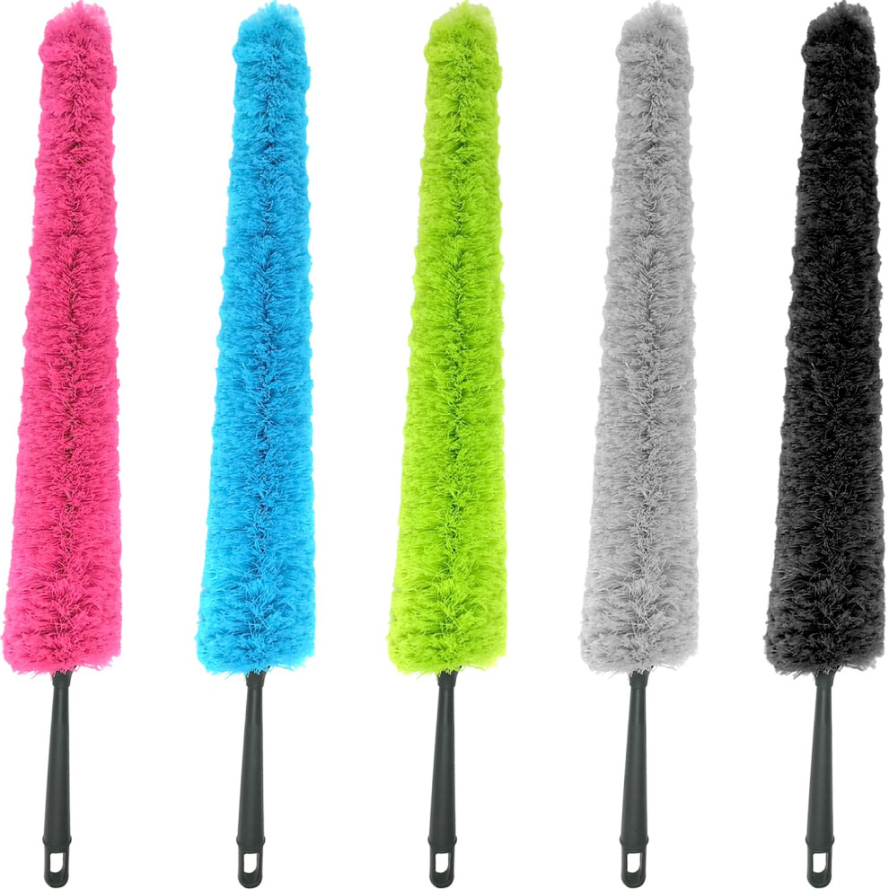 Smith's Premium Microfibre Radiator Cleaning Brush | Blue | Extra-Long Reach (80cm) | Slim, Strong & Flexible Duster | Washable | Multi-Purpose -