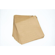 - 200 Brown Strung Paper Bags 10'' x 10'' Kraft Food Fruit Sweet Party Grocery Recyclable Eco friendly - Various Sizes (10'' x 10'')
