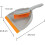 Dustpan and Hand Brush Set (Yellow/Grey Rubber Bristle) 3