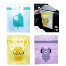45PCS Car Garbage Bag, Disposable Auto Trash Bags for Litter, Large Capacity Leak-Proof Portable Convenient Bin for Car, Office and Home
