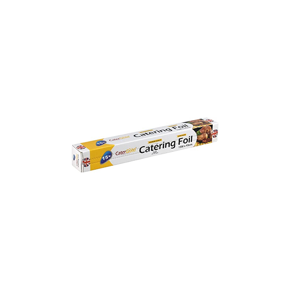 Premium Heavy Duty Aluminium Catering Kitchen Wrapping Baking Tin Foil (15M x 45cm)