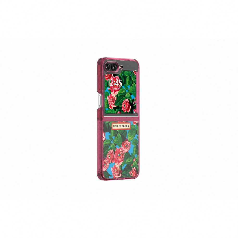 Galaxy Official TOILETPAPER 'Roses with Eyes' contents card for Z Flip5 FlipSuit Case, Red