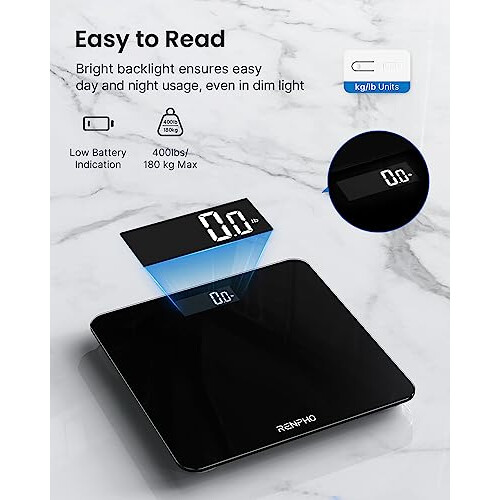 RENPHO RENPHO Electronic Bathroom Scales, High Precision 2