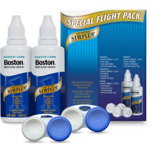 Simplus Travel Contact Lens Solution, 2x 60ml Flight Pack Size, Multi-Action Solution for Rigid Gas Permeable Contact Lenses, Clean, Disinfect &