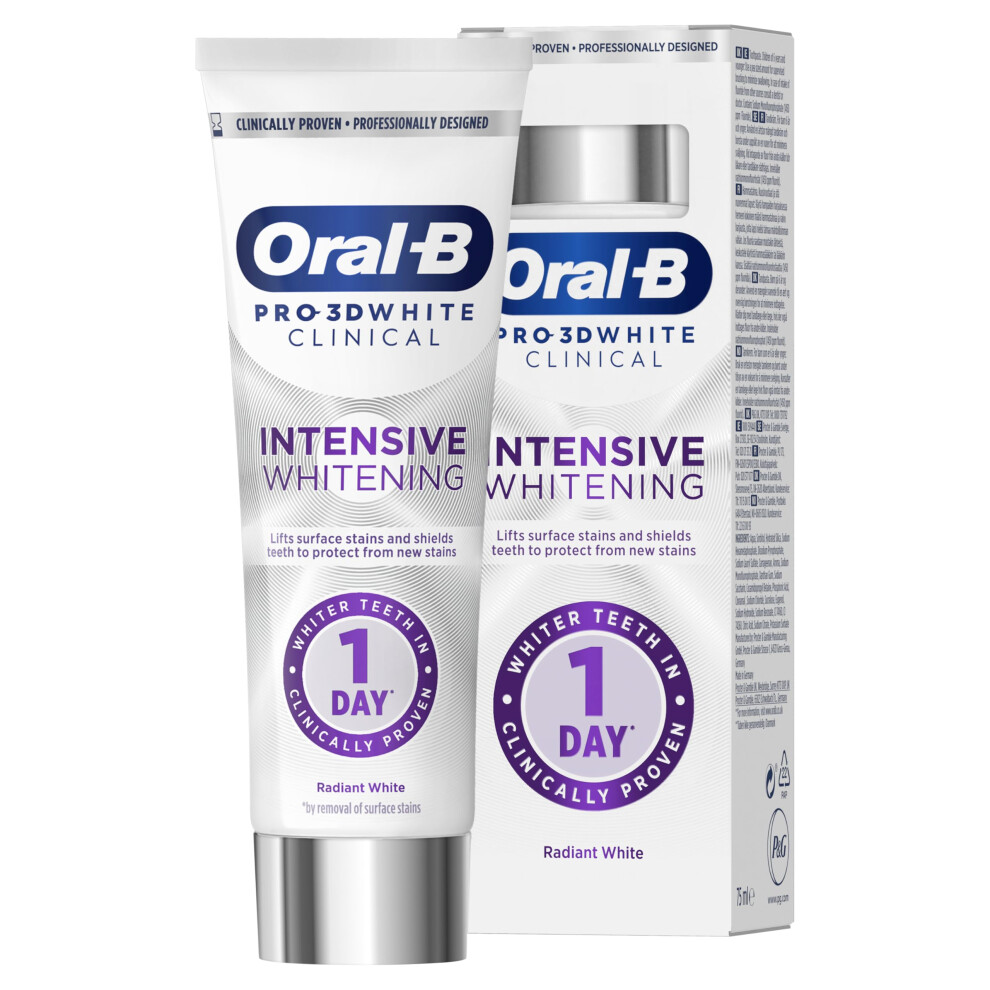 Pro 3D White Clinical Intensive Whitening Radiant White Toothpaste 75ml