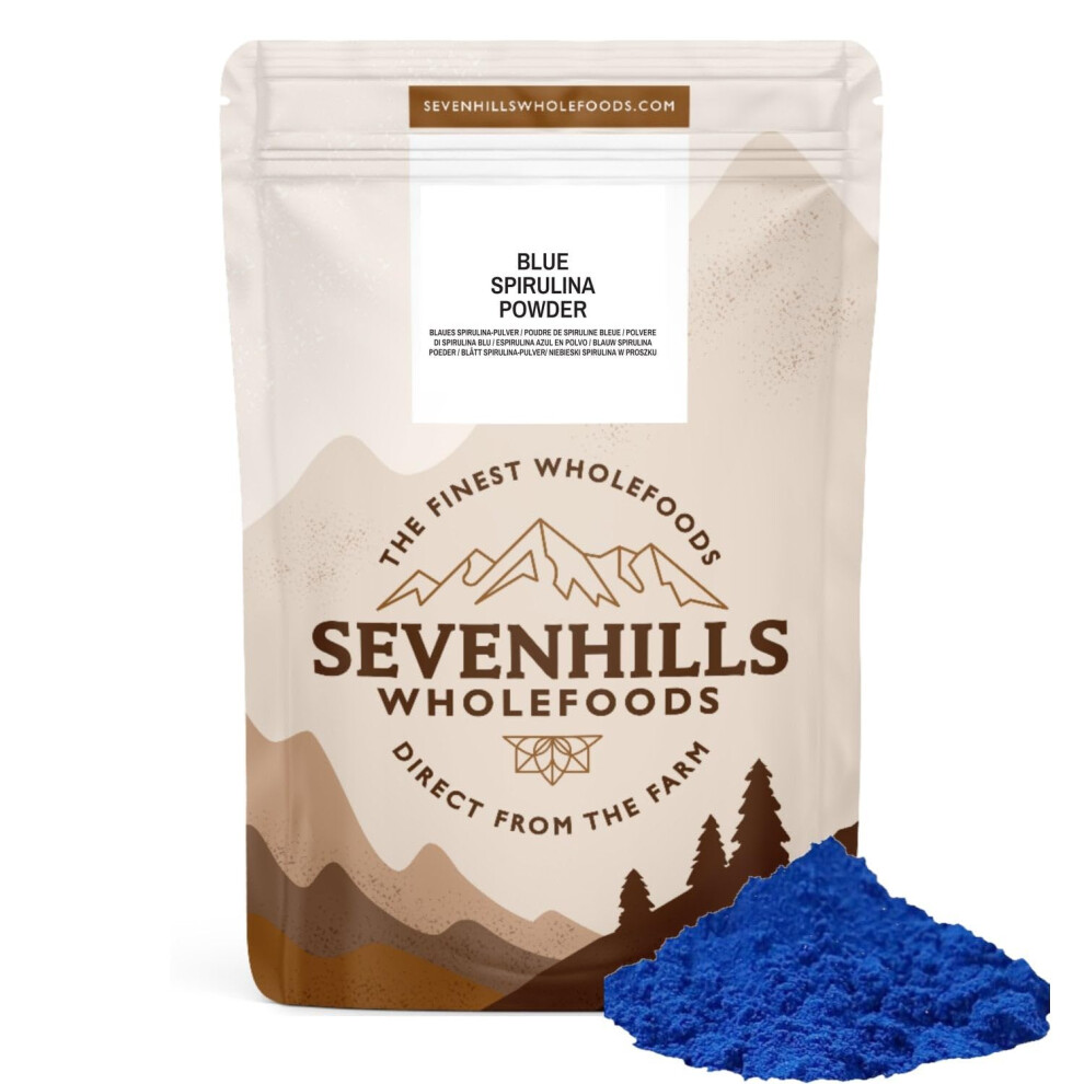 Blue Spirulina Powder 50g, 100% Natural Phycocyanin, Vibrant Blue Food Colouring & Ingredient, Rich in Protein