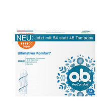 ProComfort Plus (Pack of 54), Tampons for Heavy Days, SilkTouch Surface & Dynamic Fit Technology for More Comfort and Reliable Protection During The
