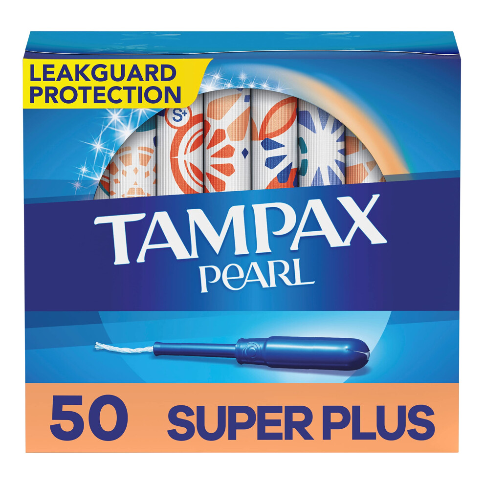 Pearl Plastic Tampons, Super Plus Absorbency, Unscented, 50 Count