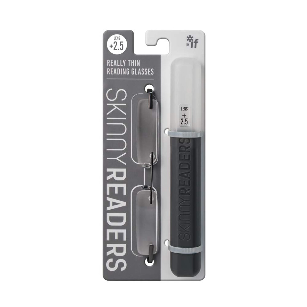 If Skinny Readers +2.5, Ultra Slim Reading Glasses, Metallic