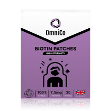 Biotin Topical Patches – 30 Patches, 3cm x 3cm, Water Resistant Biotin Patches with Vitamins A, C, E, D3 & Zinc, Vitamin Skin Patches for Hair, Skin
