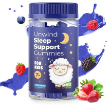 Twin Pack Unwind Sleep Support Gummies for Kids - Formulated for Restful Nights, Childrens Sleep Gummies Promoting Natural Sleep Production, Promotes