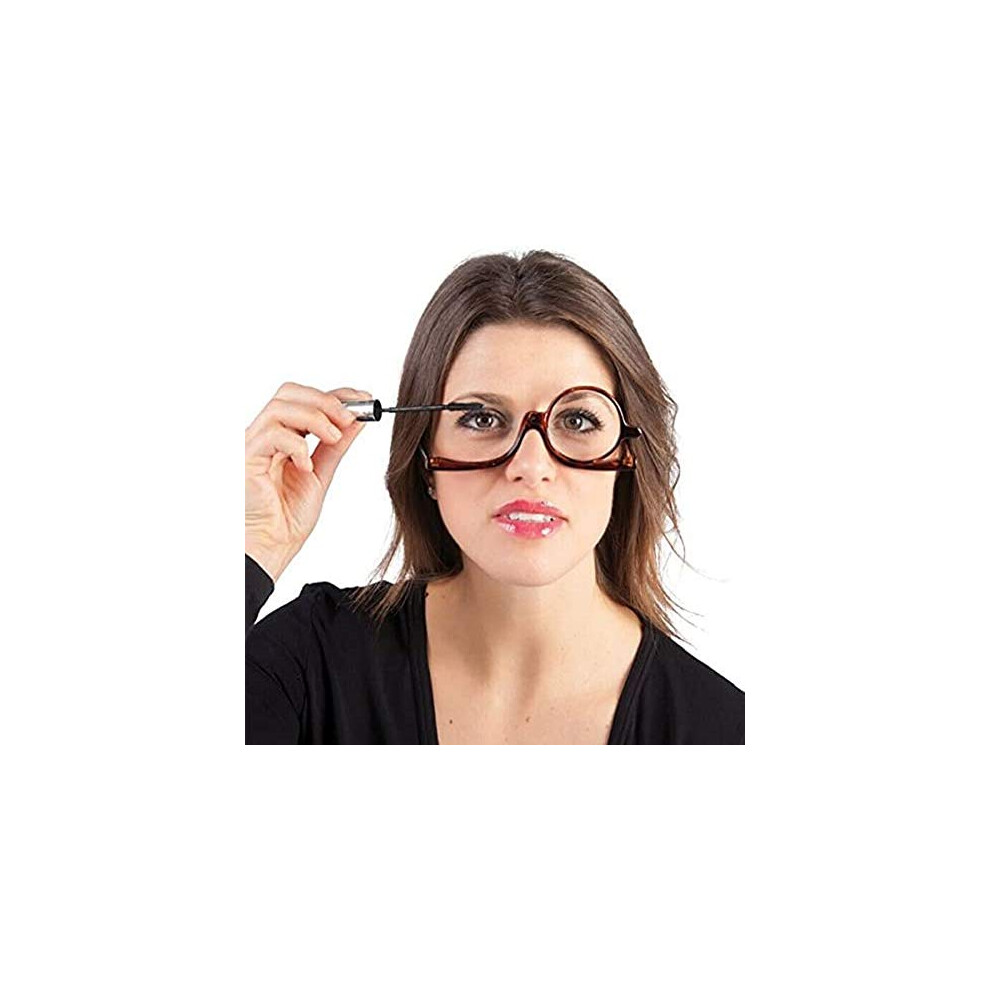 Young21 Rotating Makeup Glasses Magnifying Glasses Cosmetic Folding Eyeglasses Tools Kit - 2.5