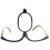 Rotating Makeup Glasses Magnifying Glasses Cosmetic Folding Eyeglasses Tools Kit - 2.5 3