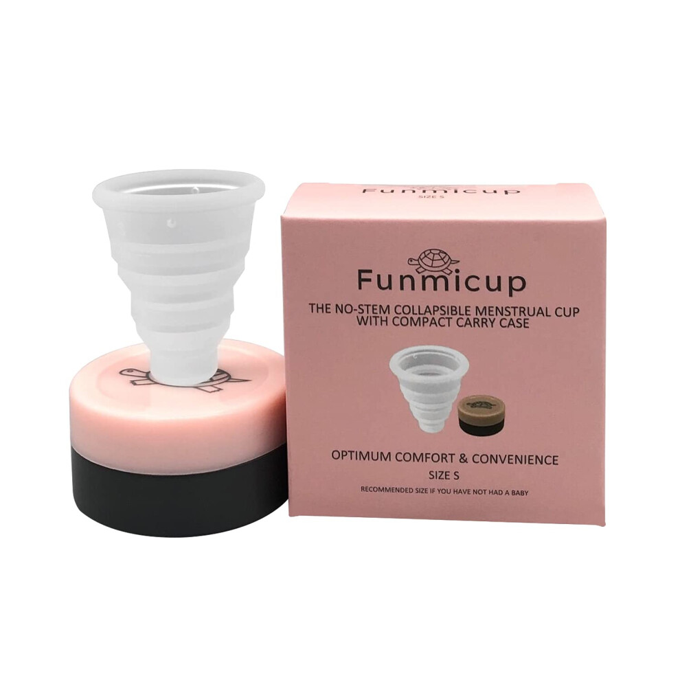 Funmi Funmicup No-Stem Collapsible Menstrual Cup Period Cup For Those Who Have Not Had A Baby - Flexible And Reusable Menstrual Cups - Small
