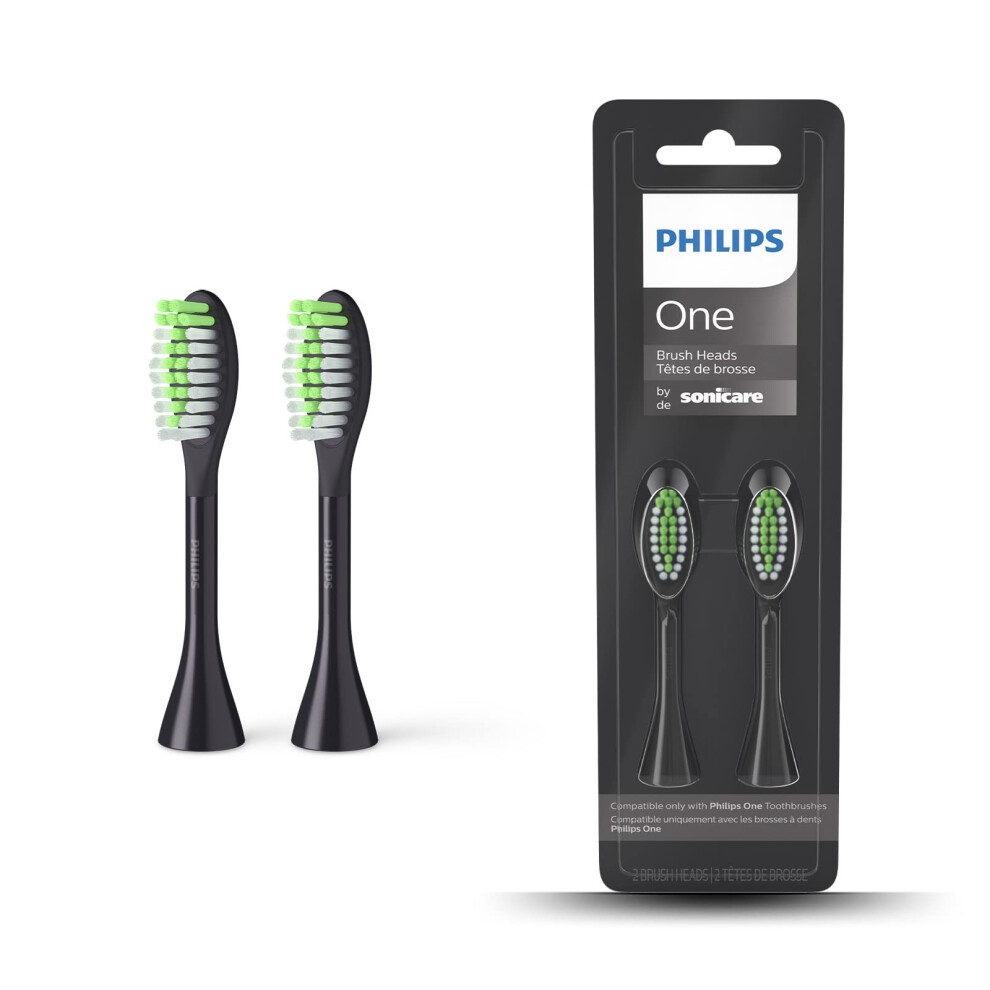 One Electric Toothbrush Brush Head - Pack of 2 (Model BH1022/06), Grey