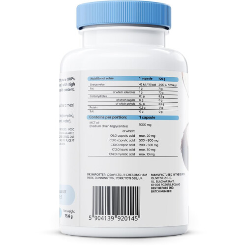 MCT Oil, 1000mg - 60 softgels 2