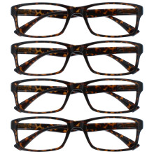The Reading Glasses Company Brown Tortoiseshell Readers Value 4 Pack Designer Style Mens Womens RRRR92-2 +3.50