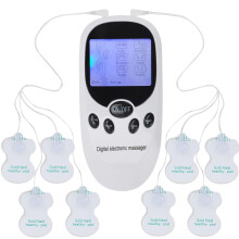 TENS Machine for Pain Relief, TENS Electric Massager with 6 Massage Modes and 8 Replacement Pads, Rechargeable Electric Massager for Back, Joint Pain