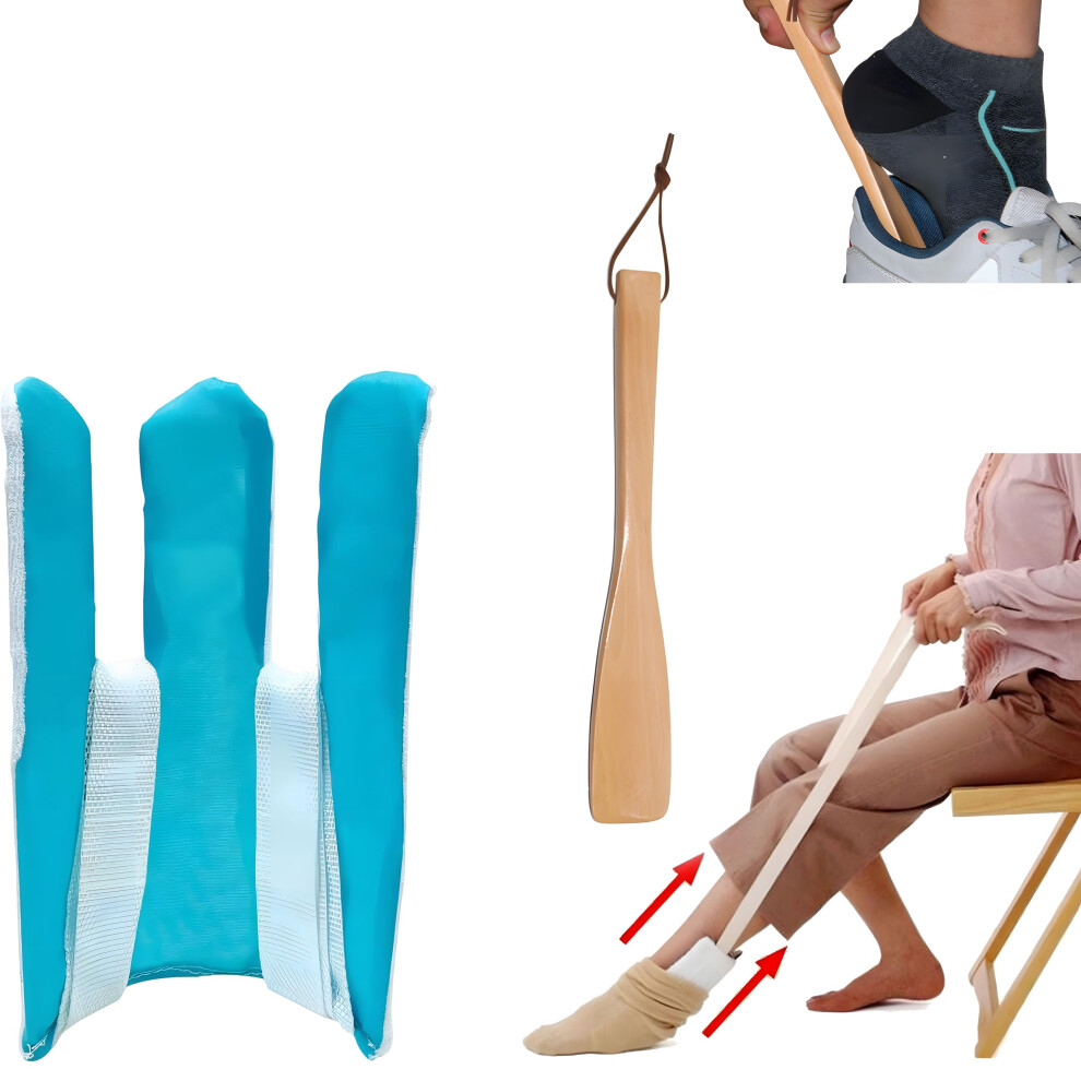 Kkaffe Sock Aid Tool For Elderly, Sock Aids For Putting And Off Socks, Sock Helper For Pregnant Women, Easy On And Off Stocking Slider, Handicapped Avoid
