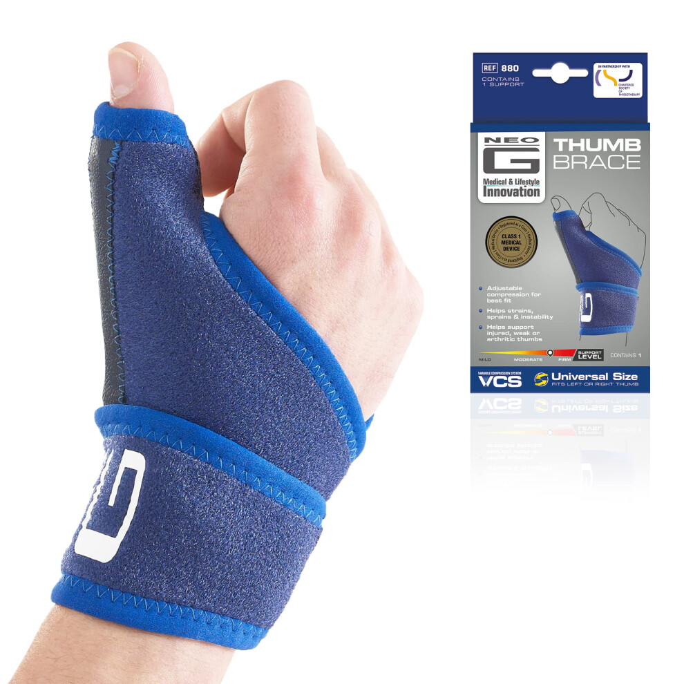 Neo-G Thumb Support For Arthritis, Weak Thumbs, Injury, Tendonitis, Strains, Carpal Tunnel Syndrome – Thumb Immobiliser - Trigger Thumb Splint Right Hand