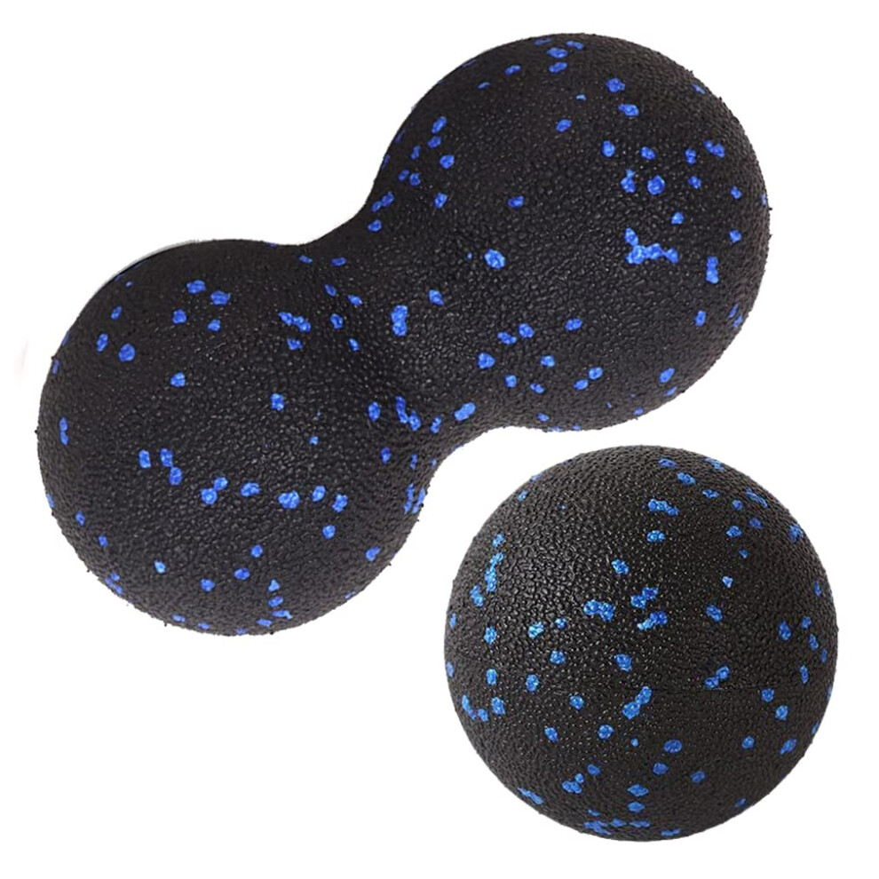Tzzxzz Peanut Massage Ball - Double Lacrosse Ball For Trigger Point Therapy, Myofascial Release, Deep Tissue Fitness Massage & Relax Tight Muscles, Peanut