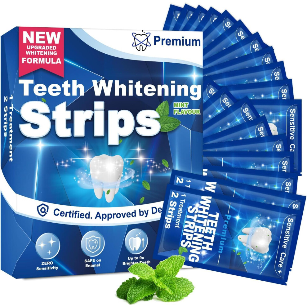 Teeth Whitening Strips - Professional Teeth Whitening Strips - 21 Treatments, 42 Non-Sensitive Strips, Safe for Enamel, Effective White Teeth, Teeth