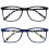 Arc 2 Pack Large Reading Glasses Black Blue Patterned Mens Womens RR66-13 +2.50 1
