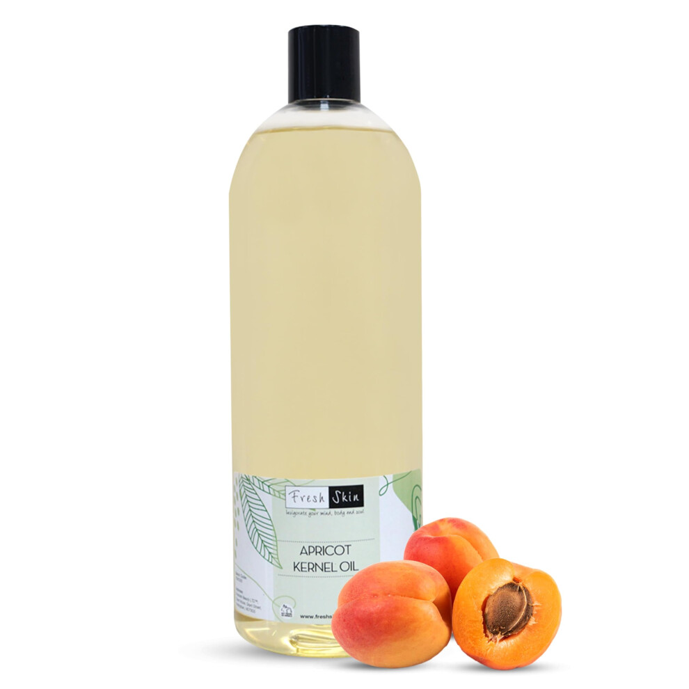 Freshskin Beauty Ltd | Apricot Kernel Oil 1000Ml (1 Litre) - 100% Pure, Natural, Cruelty Free & Vegan Friendly - Natural Moisturiser For Skin, Face, Beard, Nails, Hair,