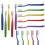 20 Rainbow Kids Toothbrushes ~ Bulk Pack Kids Manual Brushes Individually Packaged 1