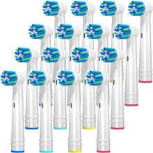 REDTRON 16-Pack Cross Action Brush Heads for Oral-B Electric Toothbrushes (HB23DC161-WH) - Fits ProfessionalCare & Triumph Series